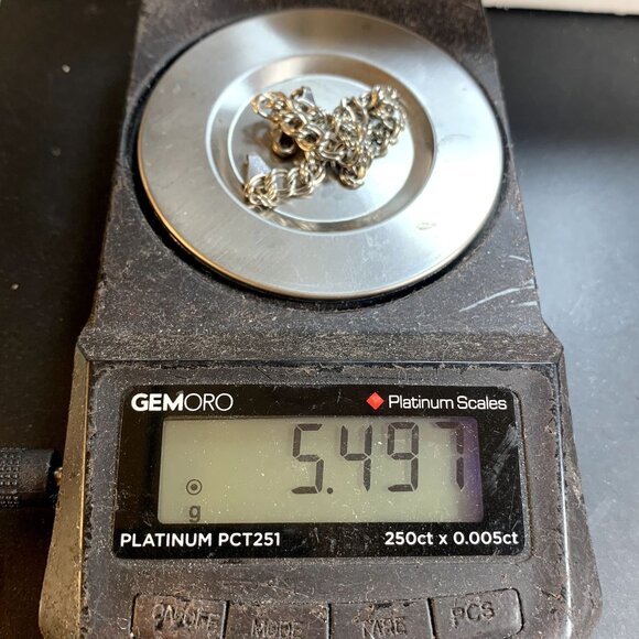 VTG Solid Sterling Silver 925 Traditional Double Link Charm Bracelet 4.5mm 7'' L - Picture 9 of 9